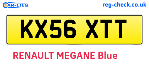 KX56XTT are the vehicle registration plates.