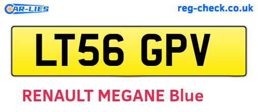 LT56GPV are the vehicle registration plates.