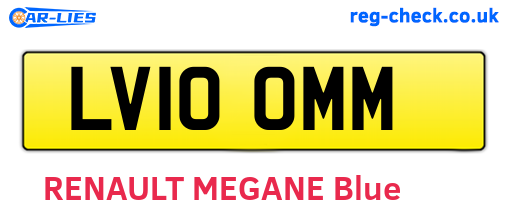 LV10OMM are the vehicle registration plates.