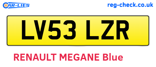 LV53LZR are the vehicle registration plates.