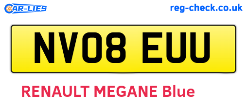 NV08EUU are the vehicle registration plates.