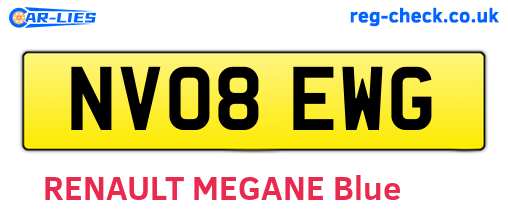 NV08EWG are the vehicle registration plates.