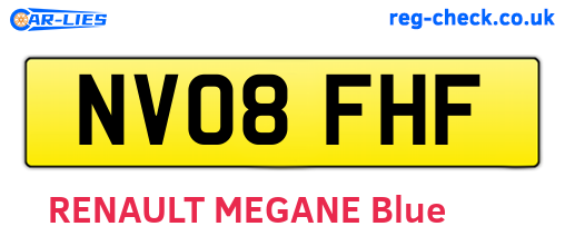 NV08FHF are the vehicle registration plates.