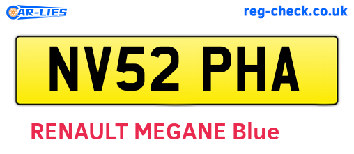 NV52PHA are the vehicle registration plates.