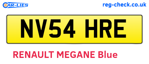 NV54HRE are the vehicle registration plates.