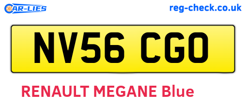 NV56CGO are the vehicle registration plates.