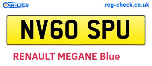 NV60SPU are the vehicle registration plates.