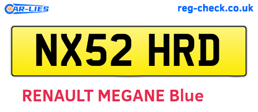NX52HRD are the vehicle registration plates.