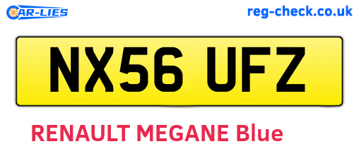 NX56UFZ are the vehicle registration plates.