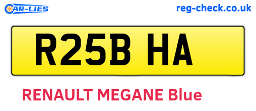 R25BHA are the vehicle registration plates.