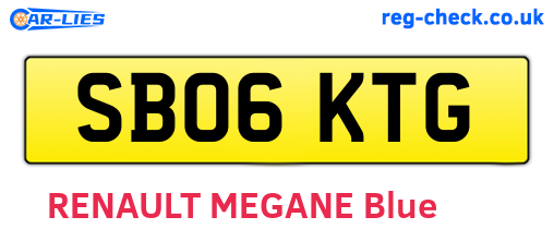 SB06KTG are the vehicle registration plates.