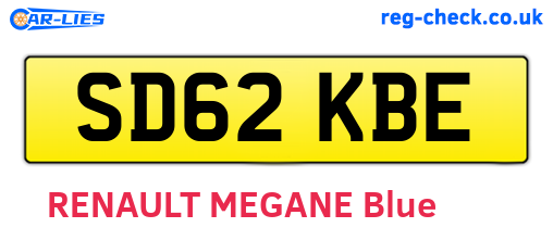 SD62KBE are the vehicle registration plates.