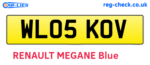WL05KOV are the vehicle registration plates.