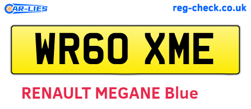 WR60XME are the vehicle registration plates.