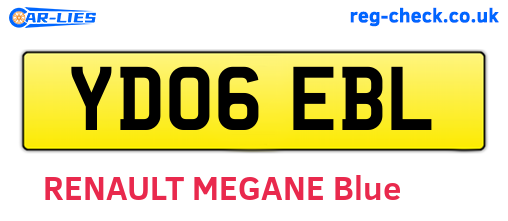 YD06EBL are the vehicle registration plates.