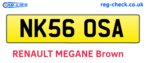 NK56OSA are the vehicle registration plates.