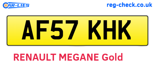 AF57KHK are the vehicle registration plates.
