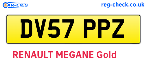 DV57PPZ are the vehicle registration plates.