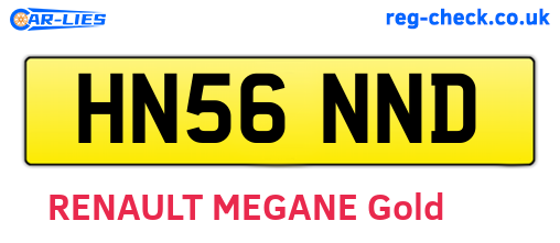HN56NND are the vehicle registration plates.