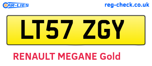 LT57ZGY are the vehicle registration plates.