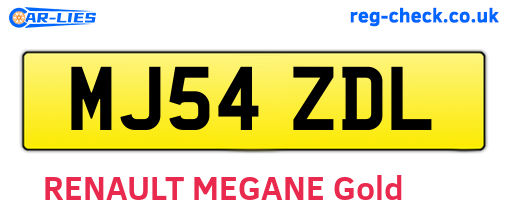 MJ54ZDL are the vehicle registration plates.