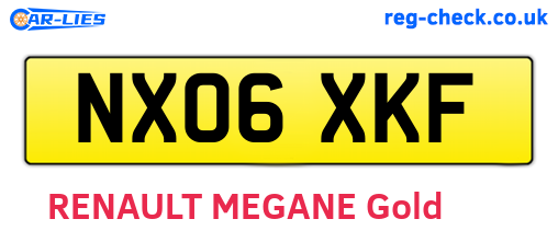 NX06XKF are the vehicle registration plates.