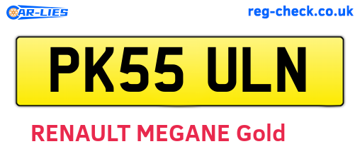 PK55ULN are the vehicle registration plates.