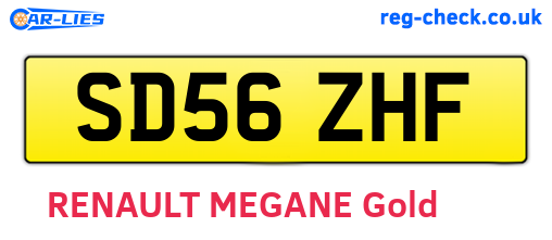 SD56ZHF are the vehicle registration plates.