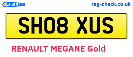 SH08XUS are the vehicle registration plates.