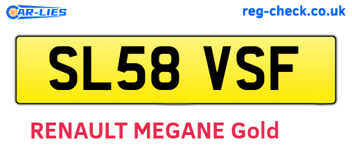 SL58VSF are the vehicle registration plates.