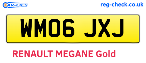 WM06JXJ are the vehicle registration plates.
