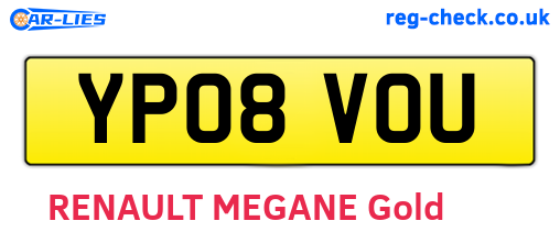 YP08VOU are the vehicle registration plates.