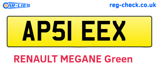 AP51EEX are the vehicle registration plates.