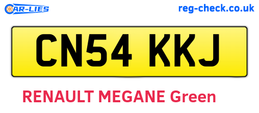 CN54KKJ are the vehicle registration plates.