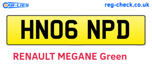 HN06NPD are the vehicle registration plates.