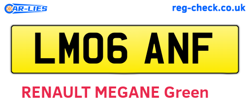 LM06ANF are the vehicle registration plates.