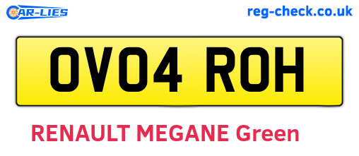 OV04ROH are the vehicle registration plates.