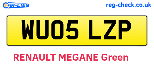 WU05LZP are the vehicle registration plates.