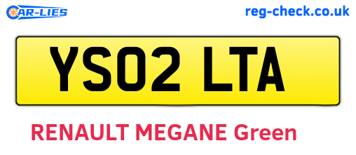 YS02LTA are the vehicle registration plates.