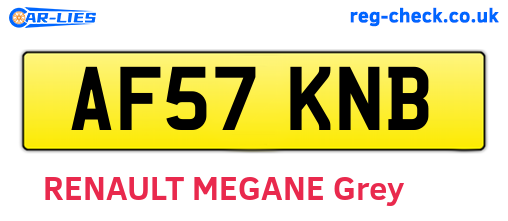 AF57KNB are the vehicle registration plates.