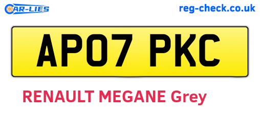 AP07PKC are the vehicle registration plates.