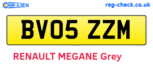 BV05ZZM are the vehicle registration plates.
