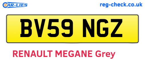 BV59NGZ are the vehicle registration plates.