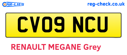 CV09NCU are the vehicle registration plates.