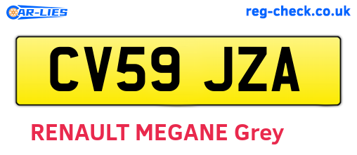 CV59JZA are the vehicle registration plates.