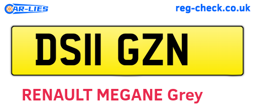 DS11GZN are the vehicle registration plates.
