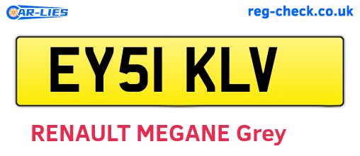 EY51KLV are the vehicle registration plates.