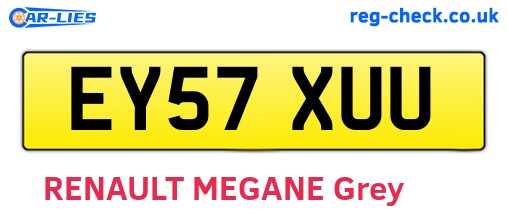 EY57XUU are the vehicle registration plates.