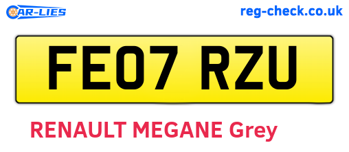 FE07RZU are the vehicle registration plates.