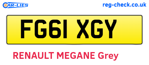 FG61XGY are the vehicle registration plates.